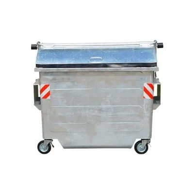 Didelės cinkuotos šiukšlių dėžės